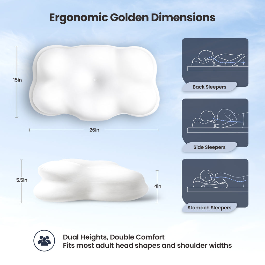 Hawcay Ergonomic Memory Foam Pillow