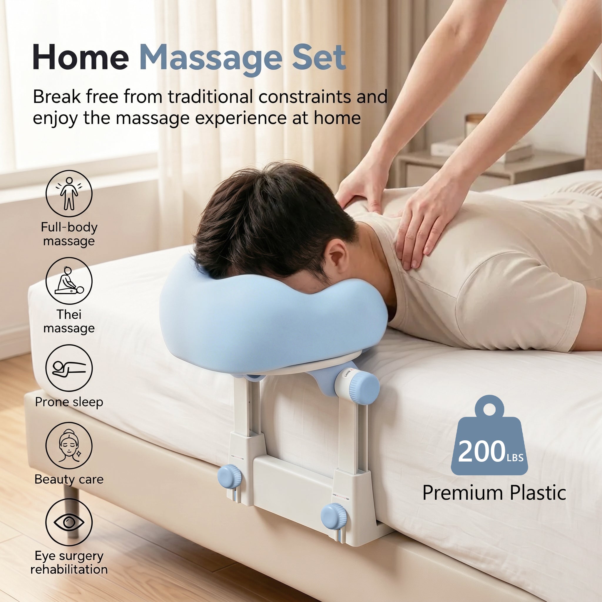 Hawcay 4 in 1 Massage Headrest for Bed