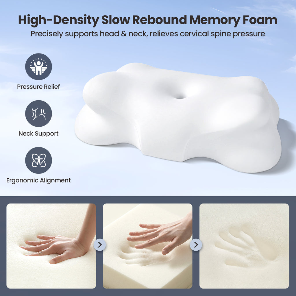 Hawcay Ergonomic Memory Foam Pillow