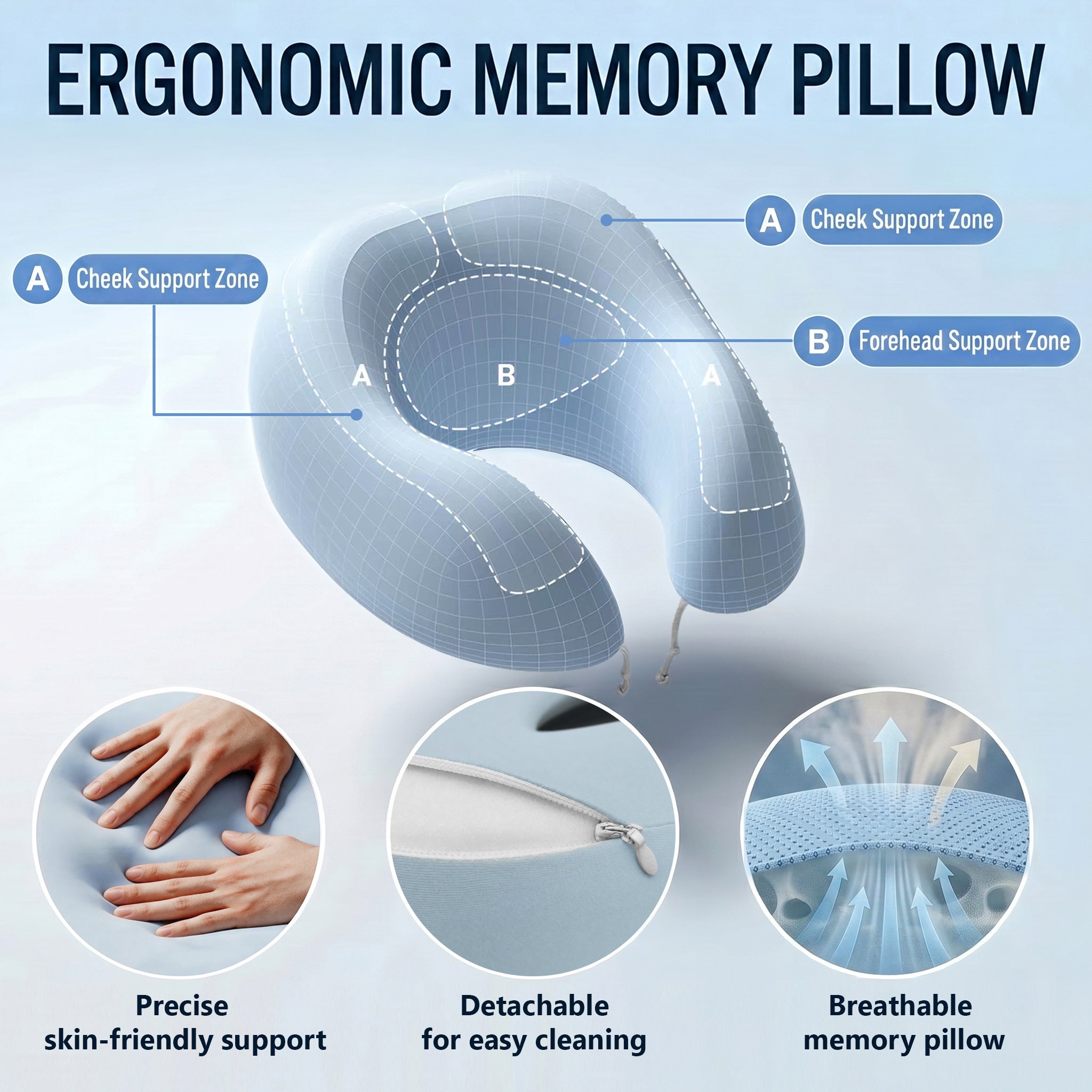 Hawcay 4 in 1 Massage Headrest for Bed
