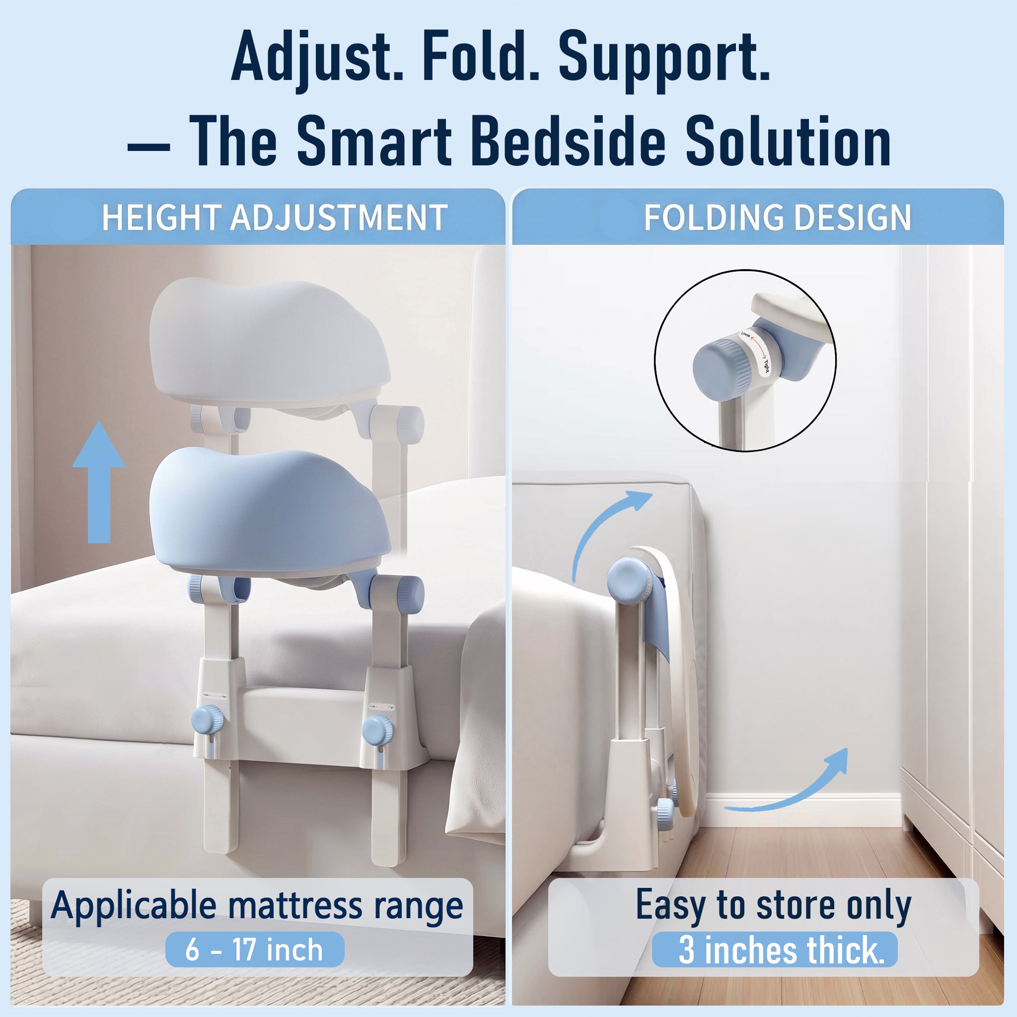 Hawcay 4 in 1 Massage Headrest for Bed
